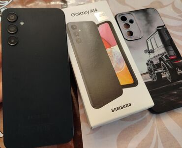 Samsung Galaxy A14 5G, 64 ГБ, цвет - Черный, Отпечаток пальца, Две SIM карты, Face ID