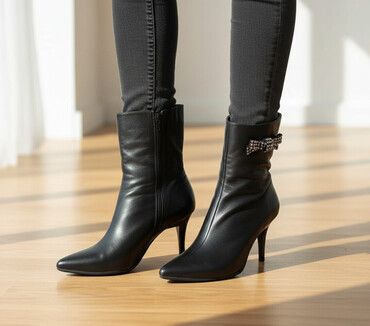 Çəkmələr: Qadın qış çəkmələri – Lolita Botti - Rəng: qara - Material: üst hissə — 1