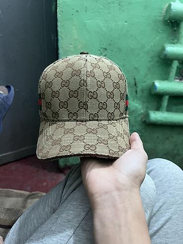 пума кепка мужская: Головные уборы, Gucci, Б/у, цвет - Бежевый, Самовывоз — 1