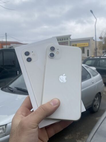 telefon platası: IPhone 11, 64 GB, Ağ, Face ID