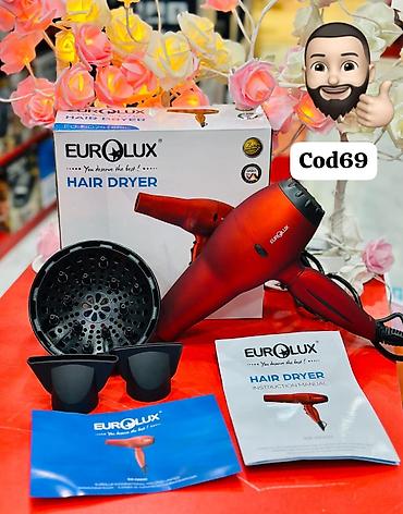 buklet capı: Eurolux Hair Dryer – peşəkar fen - Model: EU-HD7518ML (qutuda — 1