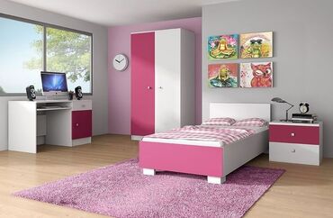 Uşaq və gənc otağı üçün dəstlər: Oğlan və qız üçün, Yeni, Təknəfərlik çarpayı, Dolab, Tumba — 27