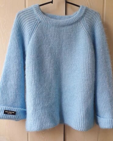 Женский свитер L, цвет - Голубой