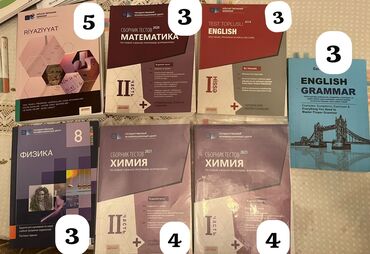 fizika yeni test toplusu pdf yukle: Riyaziyyat, English Fizika Kimya kitabları Qiymətləri üzərlərində