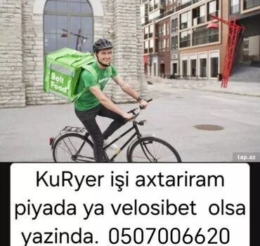 Taksi, logistika, çatdırılma: Kuryer işi axtarıram komey edin