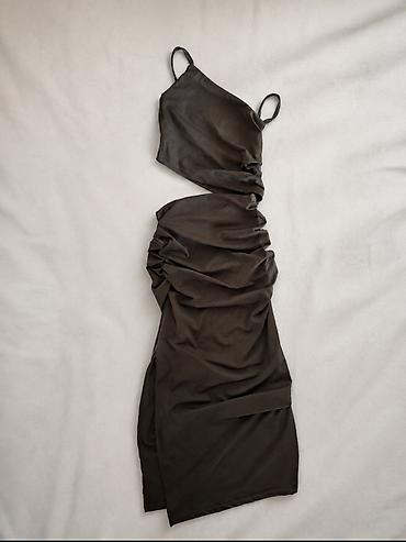 baletanke devojcice: Elegantna midi haljina u maslinasto‑zelenoj boji. Asimetričan gornji — 1