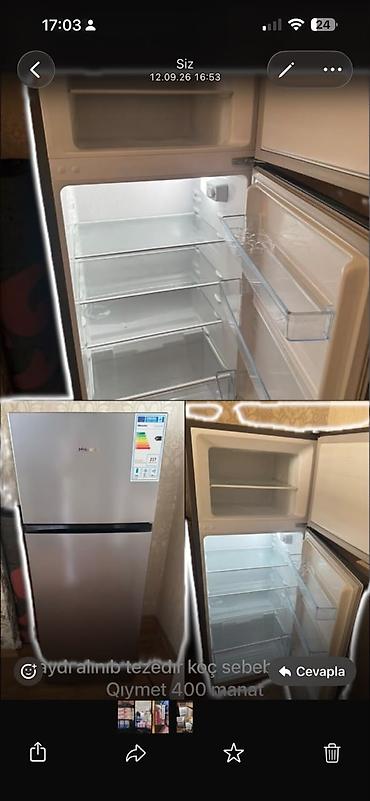 isdenmis soyuducular: Haier iki qapılı soyuducu - Rəng: gümüş/silver - Enerji sinfi: A+ — 1