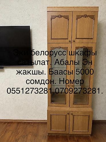 Эки белорусс шкафы сатылат. Абалы жакшы. Баасы 5000 сомдон. Номер