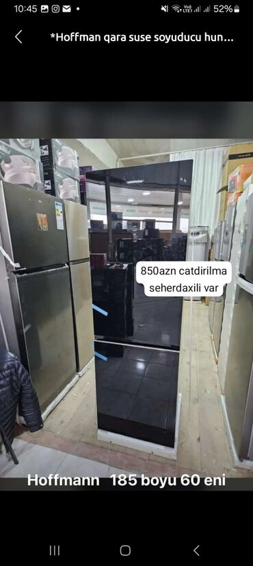 hoffman kondisioner qiymetleri: Yeni 2 qapılı Hoffman Soyuducu Satılır, rəng - Qara