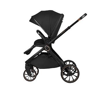 lakovi za decu: KIKKA BOO Kolica TIFFANY black set 2u1 sa tvrdom korpom SKU: KKB2 — 5