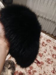 qolu uzun koftalar: Qara təbii kürk yaxalıq/kapüşon astarı - Rəng: dərindən qara