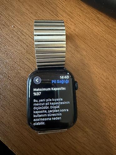 smart saatlar uşaq ucun: Apple Watch Series 9 45 (alüminium gövdə, qara rəng) – maqnitli metal — 1