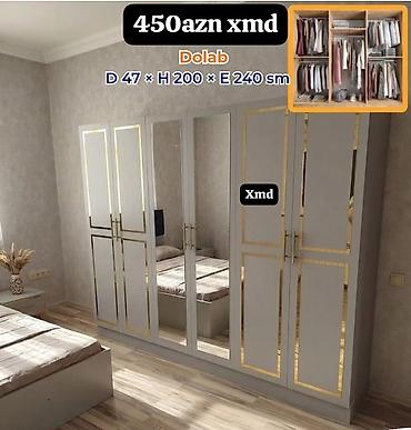 Yeni, 6 qapı, Güzgülü, Açılan, Düz dolab lalafo.az -da Yeni, 6 qapı, Güzgülü, Açılan, Düz dolab