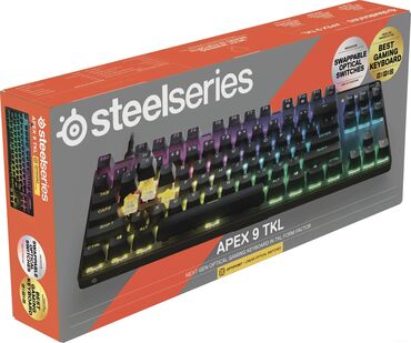 самая дешевая клавиатура с подсветкой: SteelSeries Apex 9 TKL с 84 клавишами отличается компактным