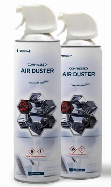 Druga oprema za računare i laptopove: Gembird Compressed Air Duster – komprimovani vazduh u spreju, 600 ml — 2