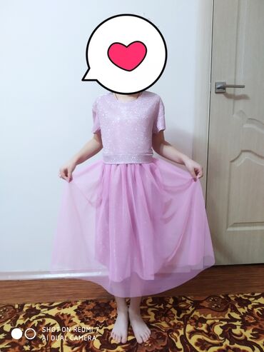 национальное платье на прокат: Детское платье, цвет - Розовый, Б/у
