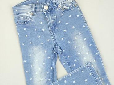 jeans with holes: Spodnie jeansowe, Little kids, 4-5 lat, 104/110, stan - Dobry