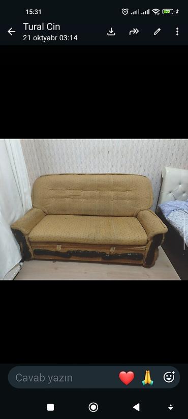 Klassik üslubda qonaq otağı dəsti: - 3 nəfərlik divan – mexanizmlə