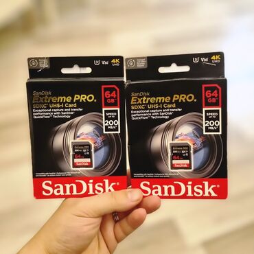 sd cart: Sd Kart Yaddaş Kartı Sandisk Extreme Pro 64 Gb Uhs-1 Klass 10