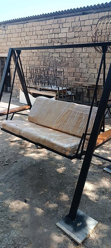 Metall konstruksiyalı yelləncək skamya - Çərçivə: qalın profilli