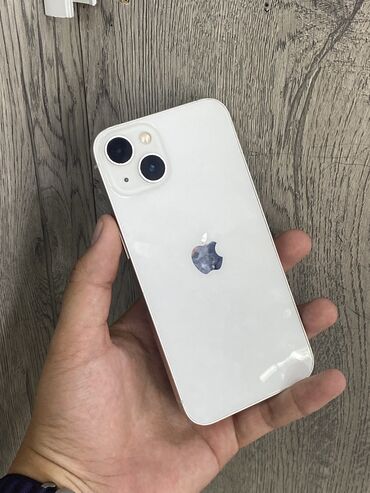 айфон 11 рассрочку: IPhone 13, Колдонулган, 128 ГБ, Ак, 77 %