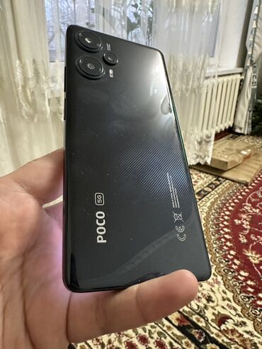 телефон зте: Poco F5, Б/у, 256 ГБ, цвет - Черный, 2 SIM