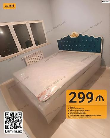 Ev üçün mebel: Məhsul: İki nəfərlik çarpayı Xüsusiyyətlər: - Ölçü: 160 × 200 sm - — 1