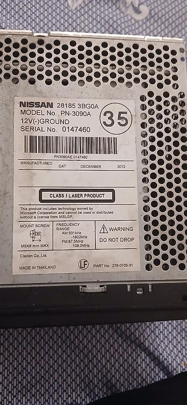 Maqnitofonlar: Nissan orijinal maqnitola və ön panel (fasya) komplekti - Model — 2