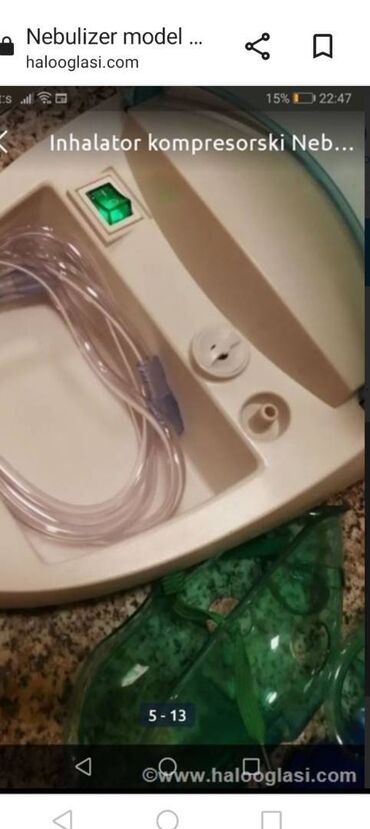 Inhalatori, nebulizatori: Inhalator kompletan ispravan 
Mirjevo — 13