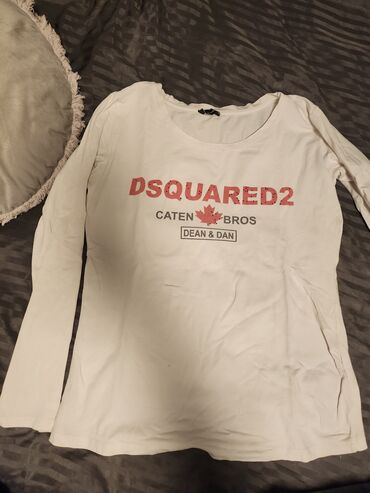 ženske košulje h m: Dsquared2, L (EU 40), XL (EU 42), Cotton, Single-colored, color - White