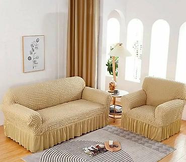 Prekrivači za nameštaj: Set rastegljivih navlaka sa karnerima – trosed, dvosed i fotelja — 4