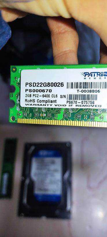 Operativ yaddaş (RAM): Operativ yaddaş (RAM) Samsung, 2 GB, < 1333 Mhz, DDR2, PC üçün — 3