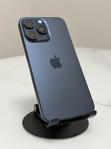 IPhone 15 Pro Max, Б/у, 256 ГБ, Blue Titanium, Кабель, 88 %