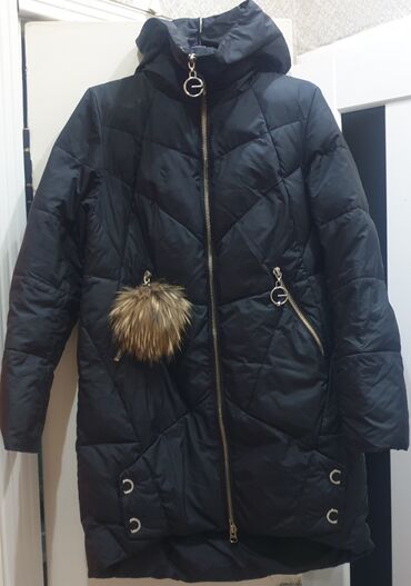 женская куртка зимняя с капюшоном: Пуховик, Длинная модель, M (EU 38), L (EU 40)
