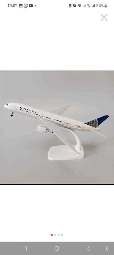 купить пианино бу: United Airlines sərnişin təyyarəsinin masaüstü maketi - Detallar