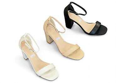deichmann obuca: Ženske sandale sa blok petom i tankim kaišem oko zgloba - Model — 1