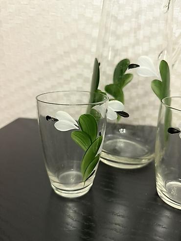 firca desti: Çay dəsti, rəng - Ağ, Şüşə, 2 nəfərlik — 2