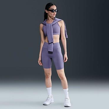 Helanke, biciklistički šortsevi: NIKE Universa Women's High-Waisted 20.5cm Biker Shorts with No Front — 4