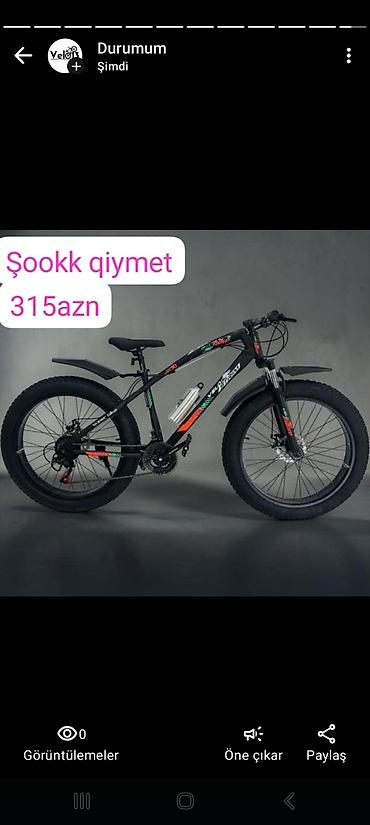 velosiped 21: Fat bike tipli dağ velosipedi - Qalın, geniş şinlər: qum, qar və — 1