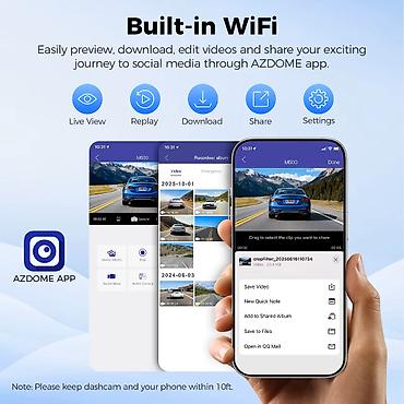 azdome m330: Videoqeydiyyatçı Azdome M500 3 Kameralı Videoqeydiyyatçı – Tam — 4