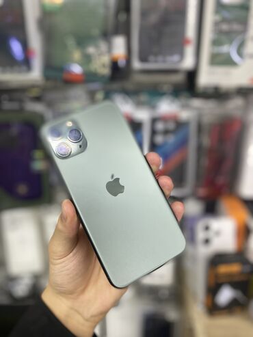 Apple iPhone: IPhone 11 Pro, Б/у, 64 ГБ, Зеленый, Зарядное устройство, Защитное стекло, Чехол, В рассрочку, 91 %