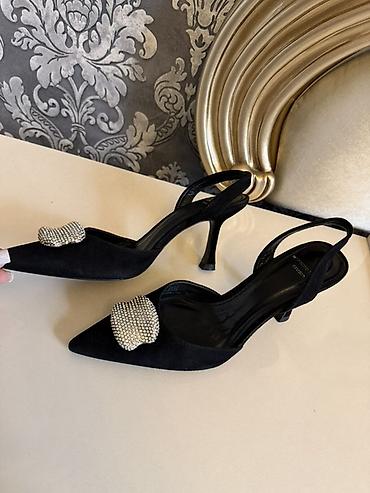 tuflilər: Massimo Dutti qadın ayaqqabısı - Model: Slingback, açıq dabanlı - — 3