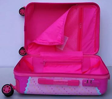 Rančevi, torbe i koferi: Dečji kofer na točkiće – roze, sa crtanim likom - Dimenzije: kabinski — 3