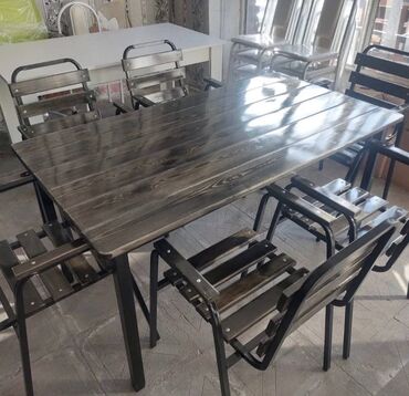 Masa və oturacaq dəstləri: Balkon üçün, Yeni, Açılmayan, Dördbucaq masa, 12 stul — 3