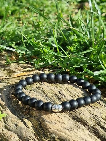 Narukvice: Kalist ručno rađene kamene brojanice od oniksa sa blagoslovom SPC — 7