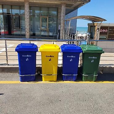 Tullantı qabları: Məişət Tullantı qutuları. 20 lt den 1100 lt qeder movcuddur. Plastik — 2
