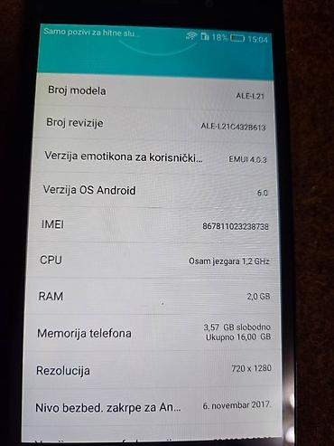 Huawei: Huawei P8 Lite ALE-L21 Telefon je sim free bez ostecenja baterija — 8
