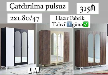 mebel sexleri: Yeni, 4 qapılı, Açılan, Düz dolab