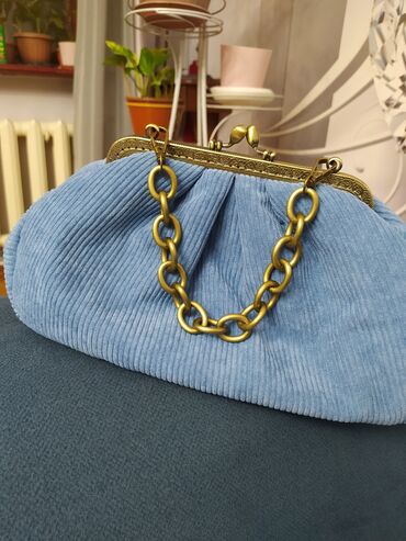 сумка хб: Продаю новая сумочка редикюль,в красивейшим голубом и бежевом цвете