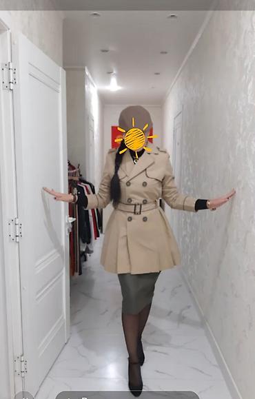 Другая женская одежда: Женский плащ-тренч HKB Design collection. - Цвет: бежевый с — 16